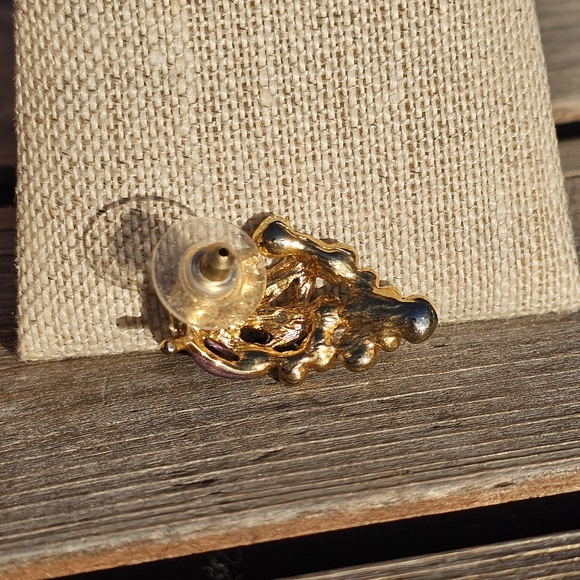 Crystal grape earrings - Picture 2 of 5